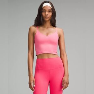 Lululemon Align Cropped Cami Tank Top Light Support, A/B Cup - Sakura Pink NWT